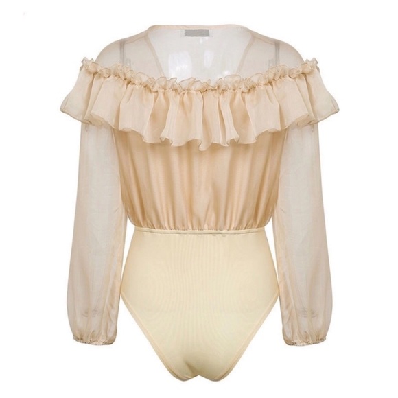Emilyn Sheer Ruffle Bodysuit - Picture 4 of 8